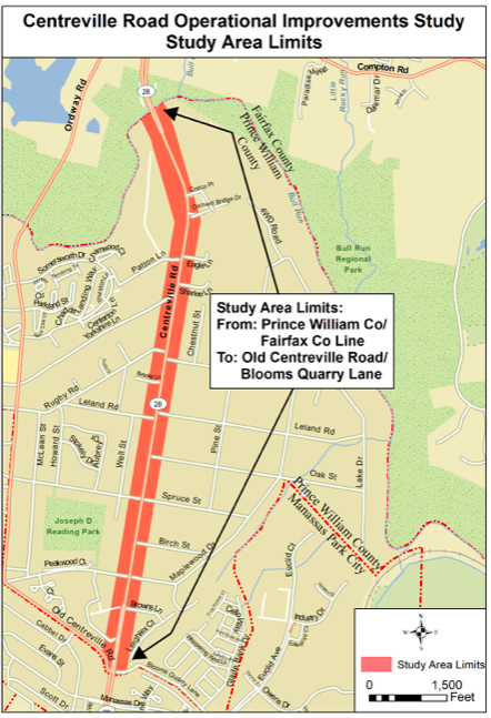 Va. 28 intersection study area